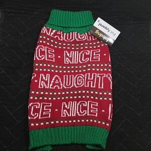 Fab Dog Naughty/Nice Turtleneck Sweater~Size S